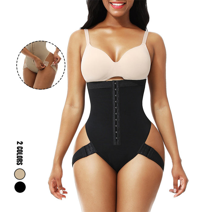 Wholesale high waist exposed butt tummy pants corset breast button hip lift pants MOQ≥2 JDC-HP-dizina003