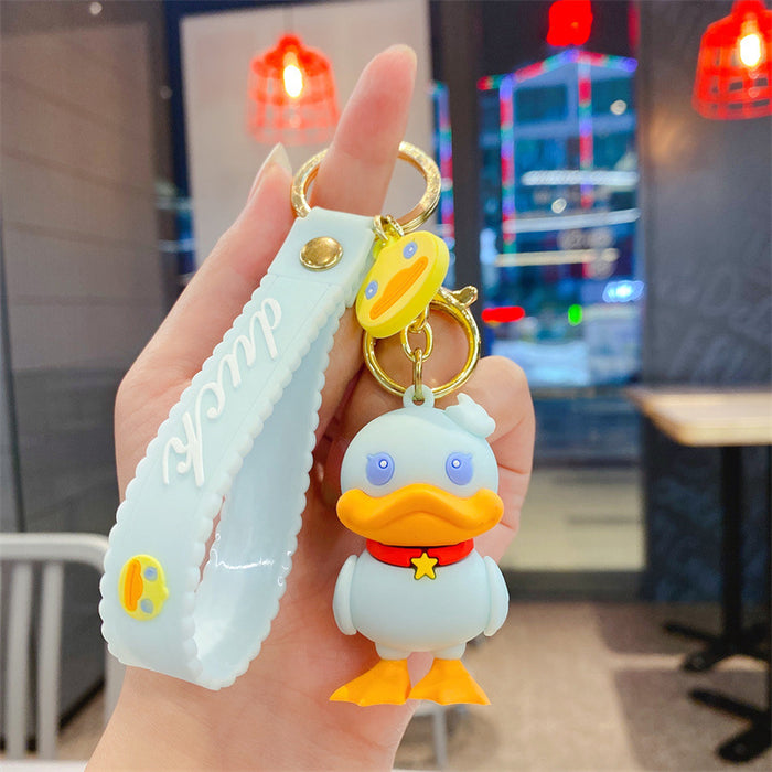 Wholesale Keychains PVC Hardware Cute Duck MOQ≥2 (M) JDC-KC-KLan002