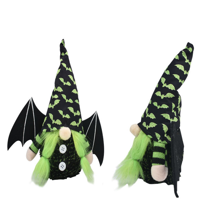 Wholesale Decorative Halloween Bat Wings Printed Black Faceless Doll JDC-DCN-JieF001