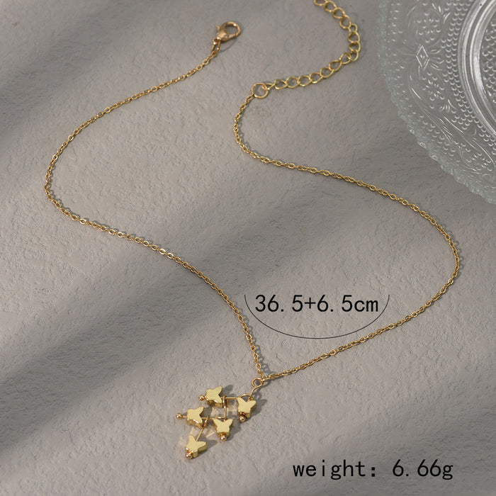 Wholesale Necklace Alloy Butterfly Snowflake MOQ≥2 JDC-NE-YiD037