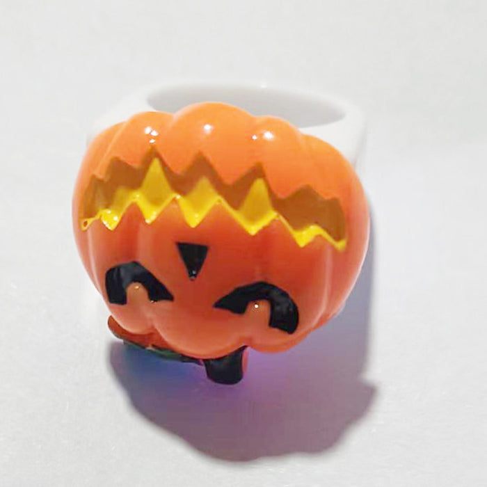 Wholesale Ring Acrylic Halloween Ghost Festival Party Ring MOQ≥2 JDC-RS-YBL001