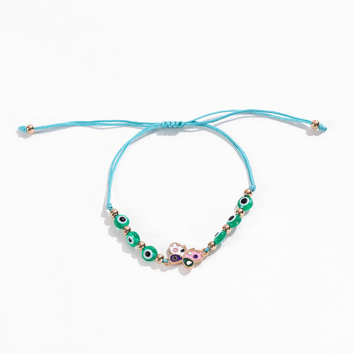 Wholesale Fashion Simple Butterfly Beaded Braided Bracelet JDC-BT-ZheQ024