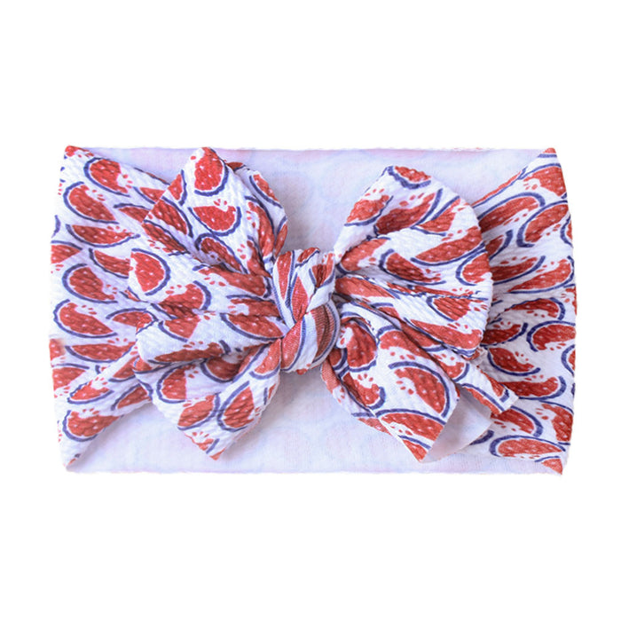 Wholesale DIY Fabric Baby Printed Bow Bandana sweatband JDC-HD-ML032
