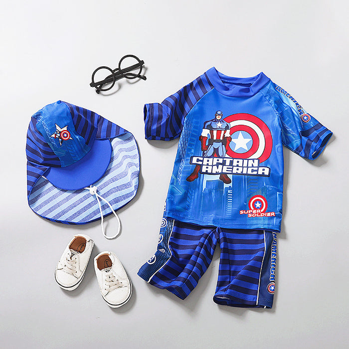 Wholesale cartoon style boy middle and small children suit sunscreen hat JDC-SW-YuJia003