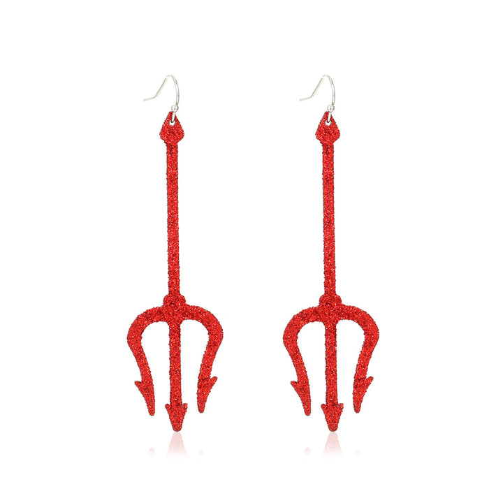 Wholesale Earring Alloy Halloween Funny Spider Skull JDC-ES-A005