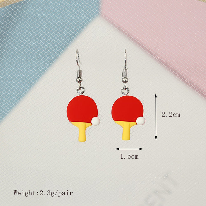 Wholesale Earrings Plastic Mini Sports Soccer Basketball MOQ≥2 JDC-ES-niqing010
