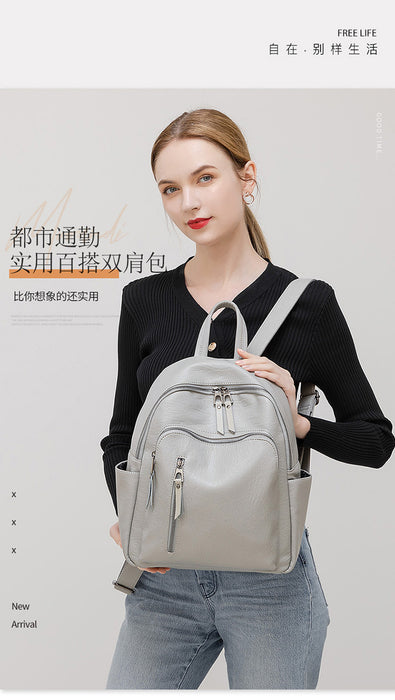 Wholesale Backpack PU Soft Leather Large Capacity Backpack JDC-BP-Anmo001