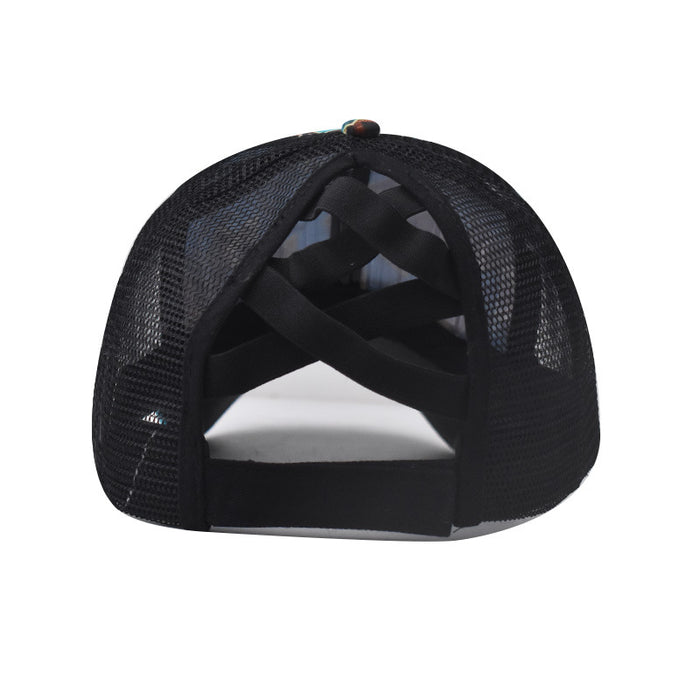 Wholesale printed back ponytail hat baseball cap MOQ≥2 JDC-FH-EXu008