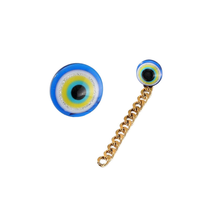 Wholesale Earrings Alloy Acrylic Eyeball Asymmetrical Tassels JDC-ES-GuTe040