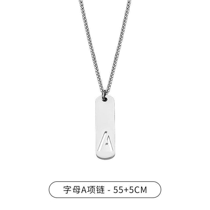 Wholesale Necklaces Titanium Steel Stylish Simple Letters MOQ≥2 JDC-NE-LiL005
