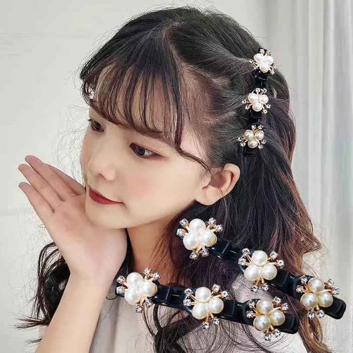 Wholesale hairpin pearl flowers and plants JDC-HC-ShiX009