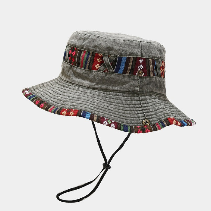 Wholesale Cotton Bucket Hat Outdoor Hiking Hat MOQ≥2 JDC-FH-LvYi012