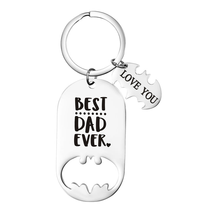 Wholesale Father's Day Gift Stainless Steel Bottle Opener Keychain MOQ≥2 JDC-KC-XiM001