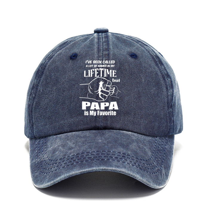 Chapeau imprimé en gros coton lavé Old Daddy Hat MOQ≥2 JDC-FT-ZDUN003