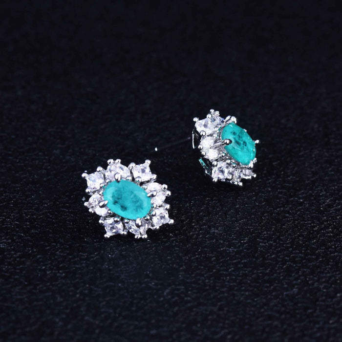 Diamants en gros de couleur diamant boucles d'oreilles en cuivre Anneaux pendents JDC-RS-ZHENR015
