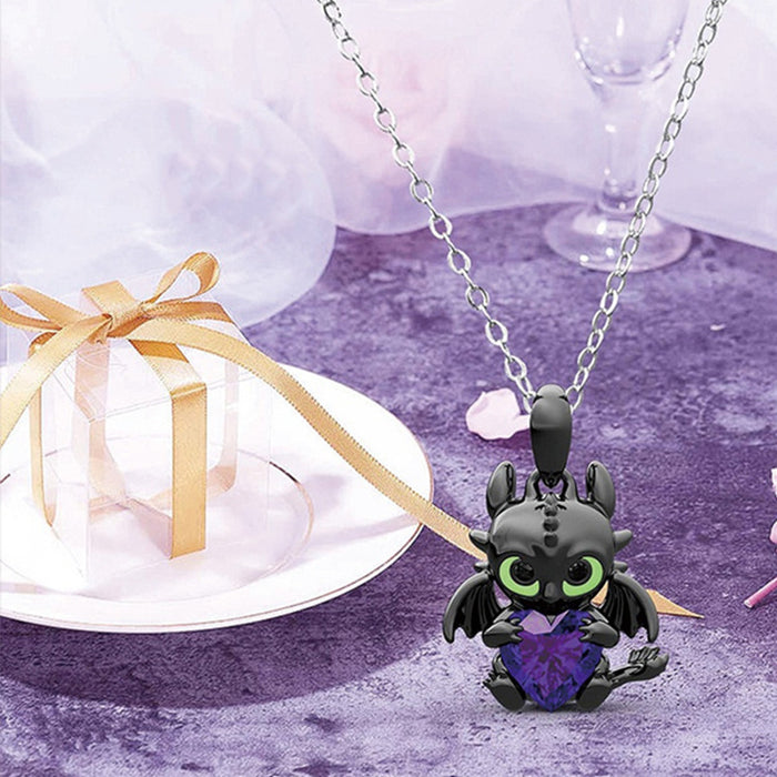 Wholesale Necklaces Alloy Demon Dragon Cartoon Necklace Crystal Glass Anime Characters MOQ≥2 JDC-NE-JunZ003