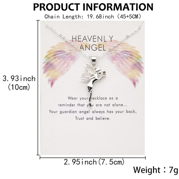 Wholesale Necklace Alloy Angel Girls Clavicle Chain MOQ≥2 JDC-NE-YuLu004