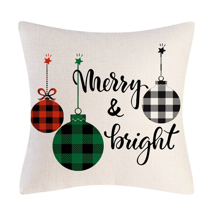Wholesale Pillowcase Blended Christmas Farm Style Truck Bell Printed JDC-PW-Yiyang003