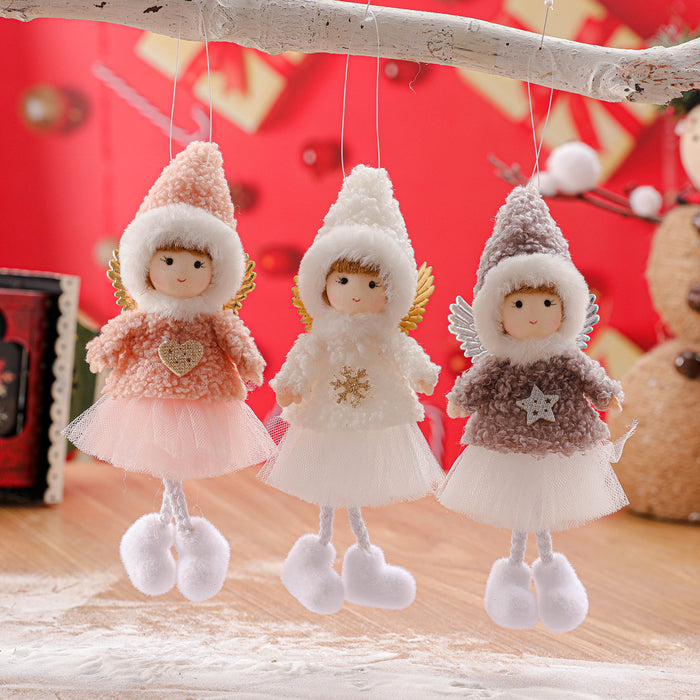 Decorativo de Navidad Al por mayor Angel de Navidad Piernas largas Ciñador de muñecas MOQ≥2 JDC-DCN-QIAOC005