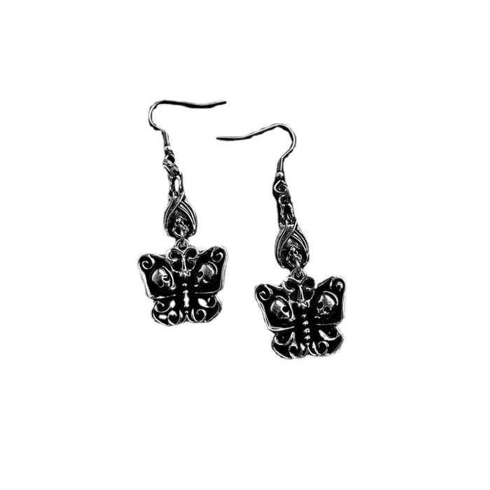 Wholesale Earrings Alloy Skull Cross Butterfly Elements Earrings MOQ≥2 JDC-ES-MAON002