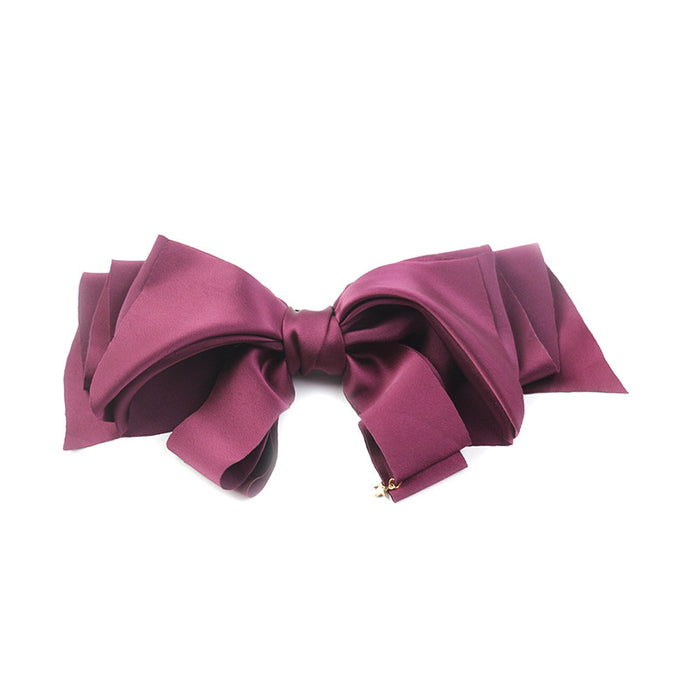 Wholesale Hair Clips Cloth Big Bow Satin Elegant MOQ≥3 JDC-HC-HMXS003