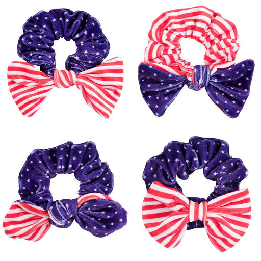 Jewelry WholesaleWholesale 4th of July Independence Day Children Stitching Bow Hair Bands MOQ≥3 JDC-HS-HaiS002 Hair Scrunchies 海生 %variant_option1% %variant_option2% %variant_option3%  Factory Price JoyasDeChina Joyas De China