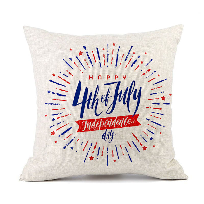 Wholesale 4th of July Independence Day Linen Pillowcase MOQ≥2 JDC-PW-OuH003