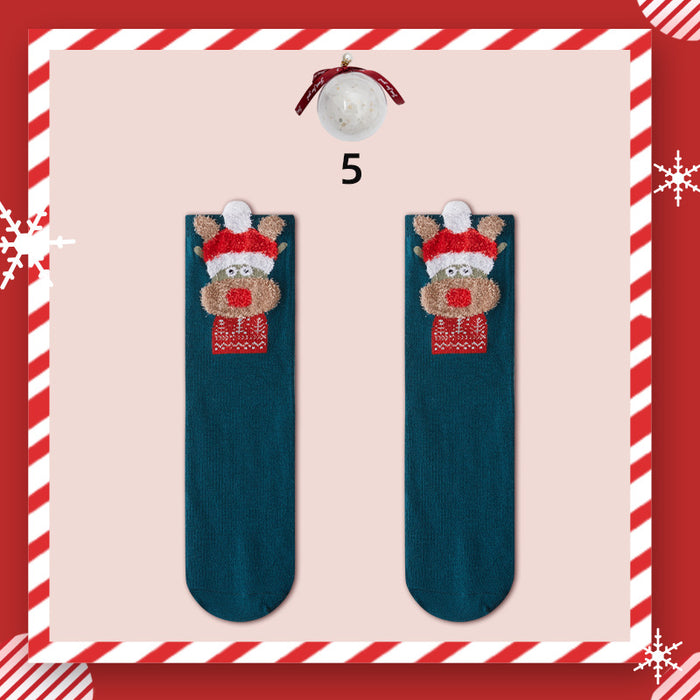 Wholesale Socks Polyester Christmas Thickened Coral Velvet MOQ≥5 JDC-SK-JiaF008
