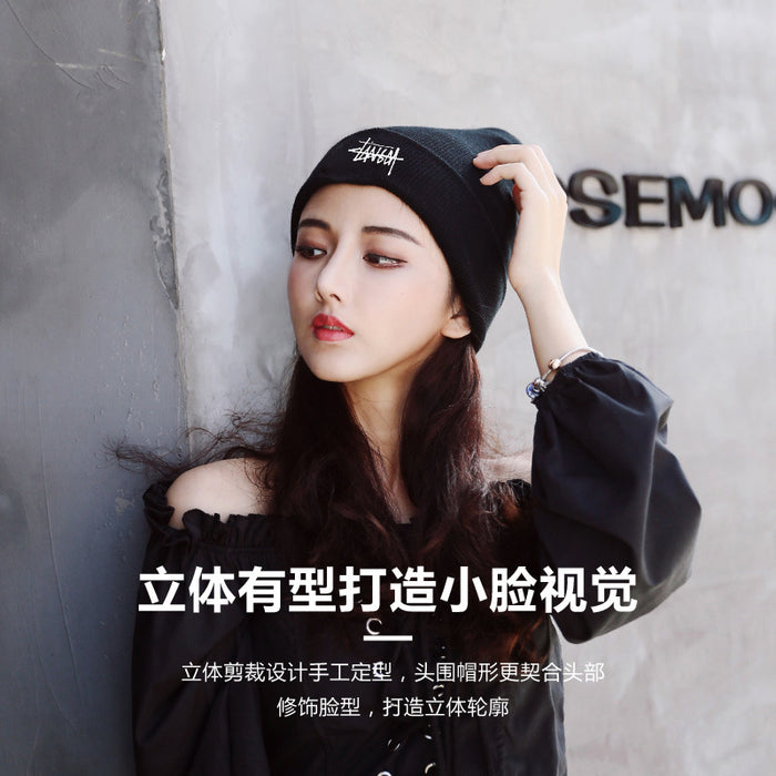 Wholesale Hat Wool Letter Embroidery Knitted Pullover Cap (F) JDC-FH-WCH001