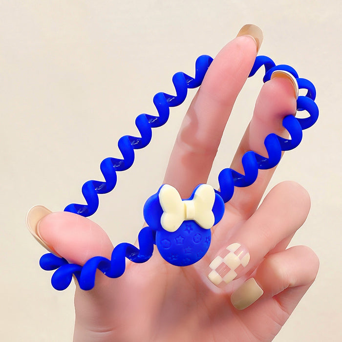 Wholesale Plastic Klein Blue Kids Cartoon Phone Ring Hair Rope MOQ≥2 JDC-HS-RXi007