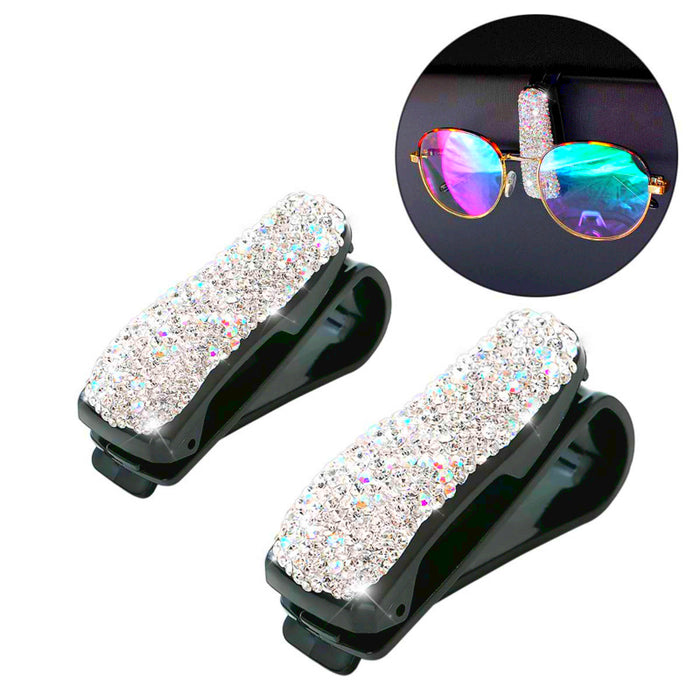 Wholesale Car Diamond Glasses Clip Sunglasses Holder Plastic MOQ≥2 JDC-CA-Shchao004