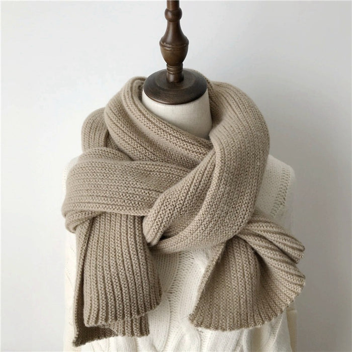 Wholesale Scarf Faux Cashmere Warm Winter Knit Solid JDC-SF-Zhenl005