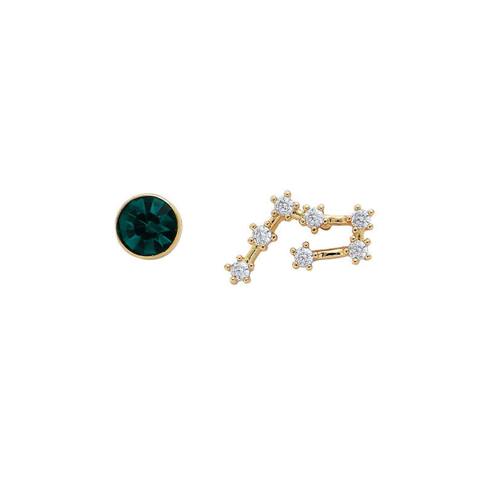 Wholesale Gold Zircon 12 Constellation Earrings JDC-ES-kenj001
