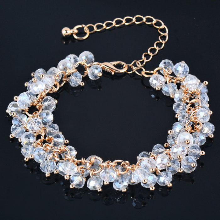 Brazalete al por mayor perlas de cristal de cobre jdc-bt-kmeng004