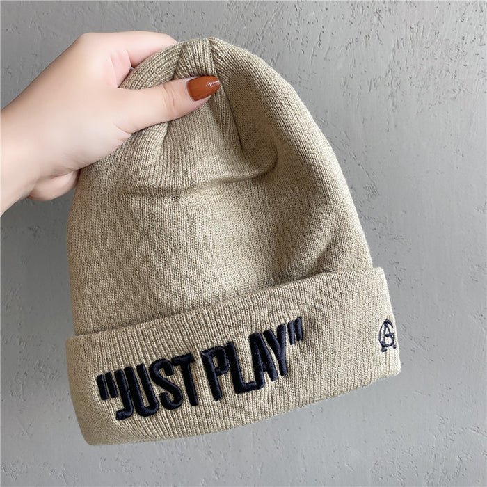 Wholesale Hat Acrylic Letter Embroidery Knit Cap JDC-FH-NaD001