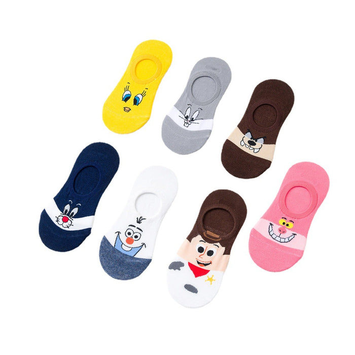 Wholesale Summer Bugs Bunny Invisible Socks Cartoon Boat Socks MOQ≥5 JDC-SK-ZQB002