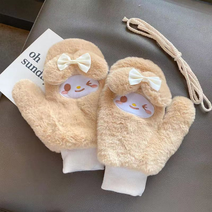 Wholesale Gloves Plush Cute Cartoon Fingers Soft Waxy Thickening Warm (S) JDC-GS-HuanD005