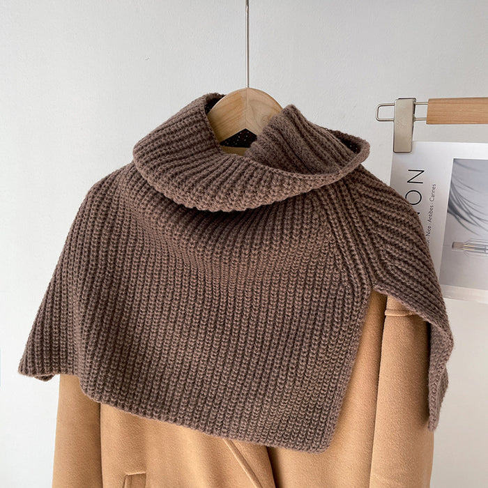 Wholesale Scarf Knit Warm Solid Color Pullover Scarf Shawl JDC-SF-Yichu002