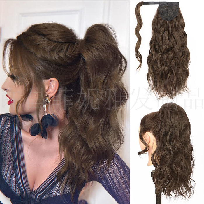 Wholesale Wigs high temperature silk can not be dyed Velcro ponytail MOQ≥3 JDC-WS-FNY006