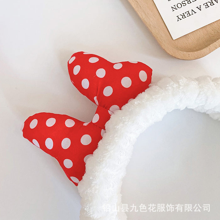 Wholesale Cartoon Cute Polka Dot Oversized Butterfly End Hairband JDC-HD-JSH002