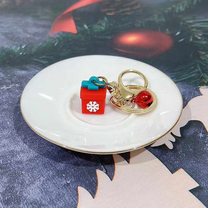Wholesale Keychain Soft Rubber Christmas Tree Santa Snowman Pendant MOQ≥2 JDC-KC-YingYi003