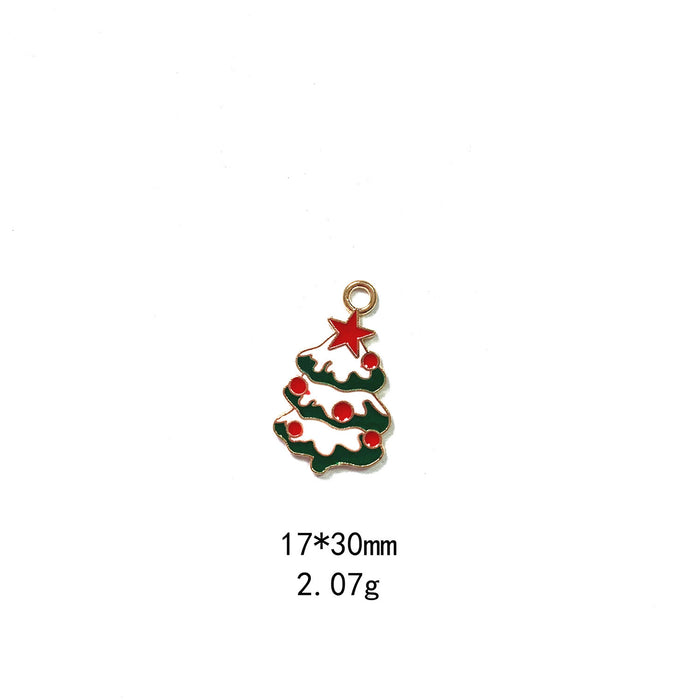 Wholesale charms Metal Drip Keychain Pendant Santa Claus Christmas MOQ≥10 JDC-CS-FuSu001