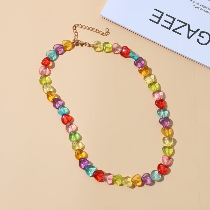 Wholesale Flower Rice Bead Bracelet Necklace Set JDC-NE-JQ190