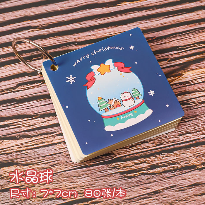 Wholesale Notebook Paper Cartoon Christmas Iron Ring Detachable MOQ≥2 JDC-NK-dichen009