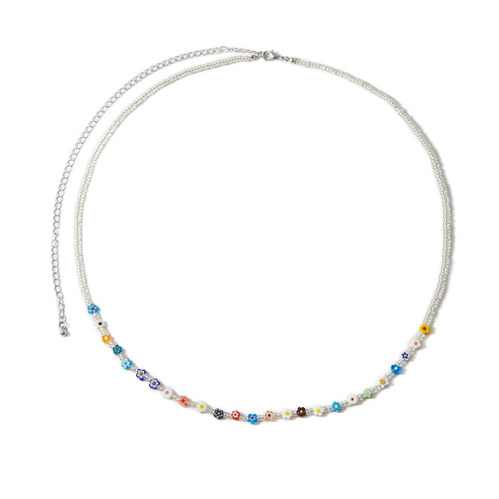 Wholesale Boho Colorful Daisy Rice Beads Glass Waist Chain JDC-BJ-KJ009
