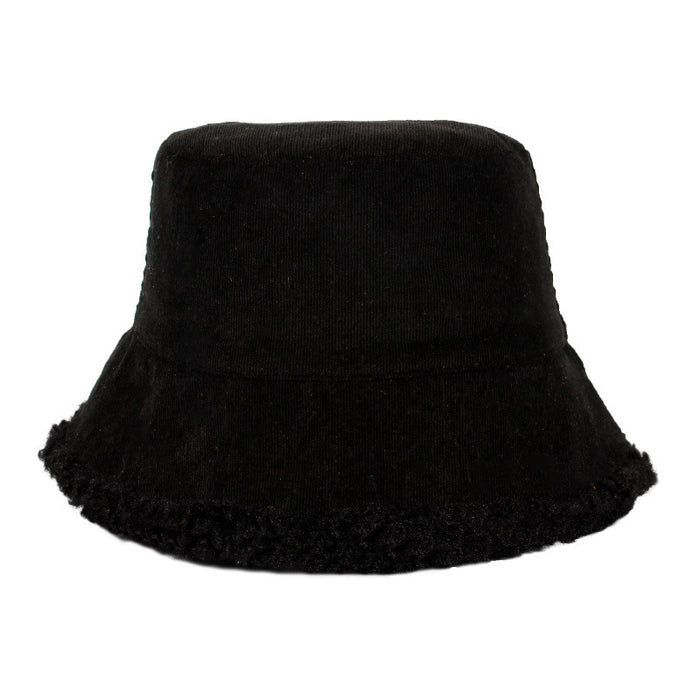 Wholesale Hat Corduroy Thickened Warm Reversible Bucket Hat JDC-FH-RuiT001