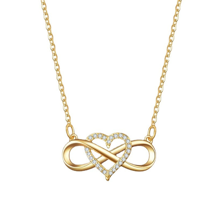 Gold Gold Love Lucky Number 8 Collar colgante de diamantes JDC-Ne-Jys044