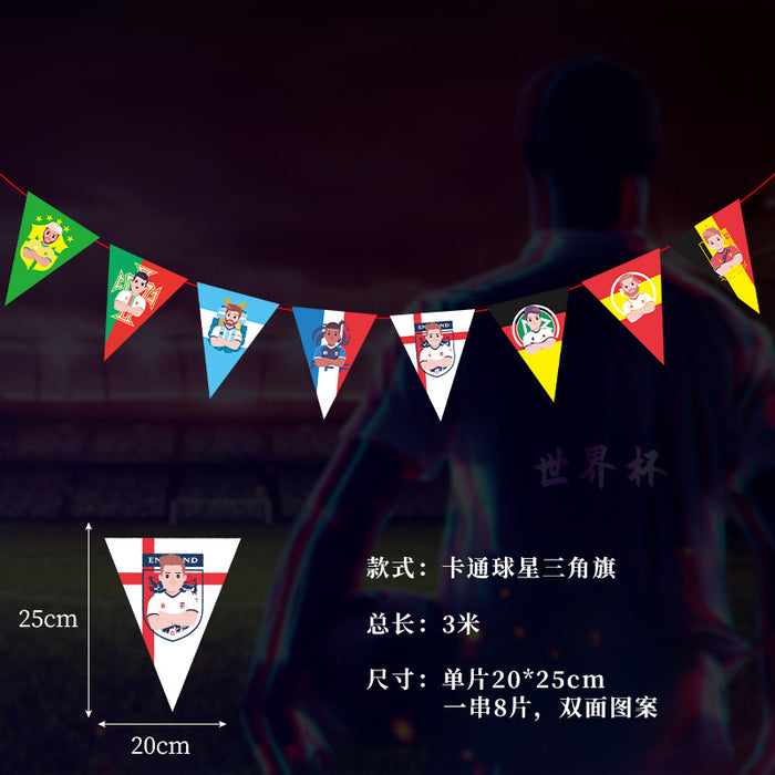 Wholesale Decorative Qatar World Cup Flags Fan Supplies Banners JDC-DCN-QiQ001