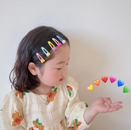 Jewelry WholesaleWholesale ten packs of colorful jelly little love children's water drop clips JDC-HC-XN004 Hair Clips 星小柠 %variant_option1% %variant_option2% %variant_option3%  Factory Price JoyasDeChina Joyas De China
