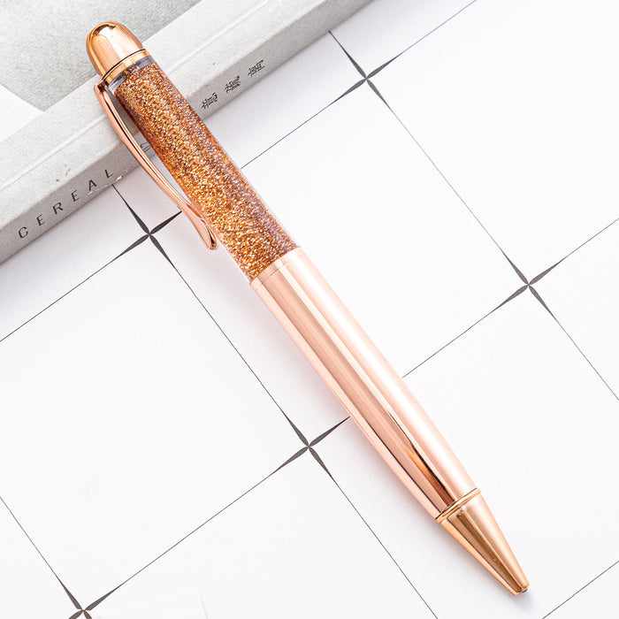 Wholesale Ballpoint Pen Metal Into Oil Dazzle Colorful Quicksand JDC-BP-HongD009